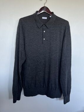 TOM JAMES Merino wool button neck size XL